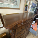 Walter of Wabash Brown Wood 5 Drawer Chest of Drawers