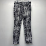 Calvin Klein Size 4 Women's Black-White Pattern Straight Leg Pants