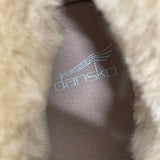 Dansko Size 38-7.5 Women's Beige Shearling Booties