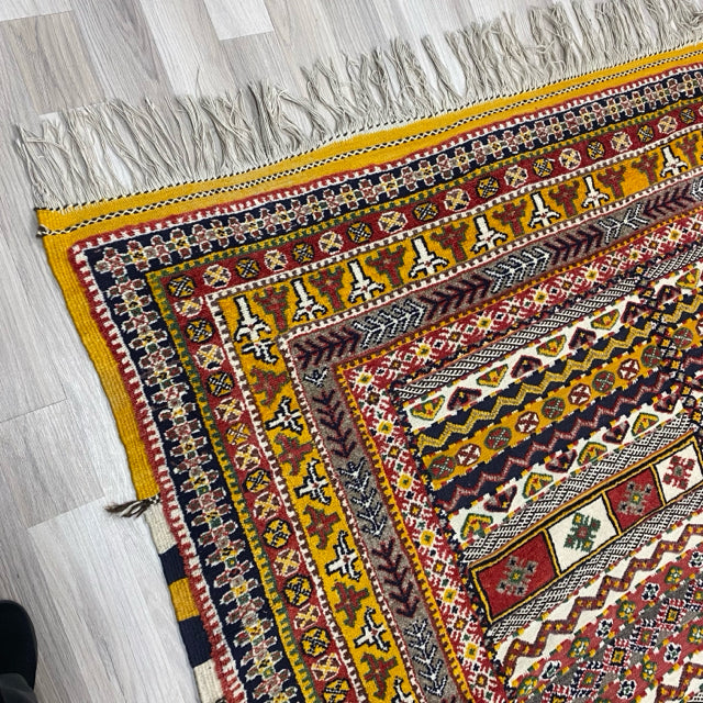 Yellow-Multicolor Wool Rug