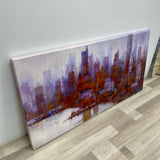Purple Skyline on Canvas