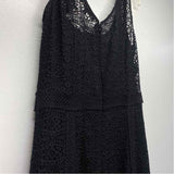 Nanette Lepore Size 10-M Women's Black Solid Fit And Flare Dress