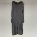 Cloth & Stone Size L Women's Black-White Stripe Maxi-Long Sleeve Dress