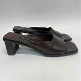 Etienne Aigner Size 8 Women's Brown Solid Slide Sandals