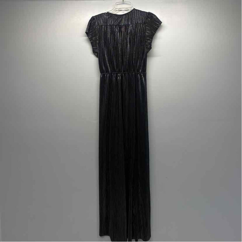 See and Be Seen Size S Women's Silver Shimmer Maxi Dress