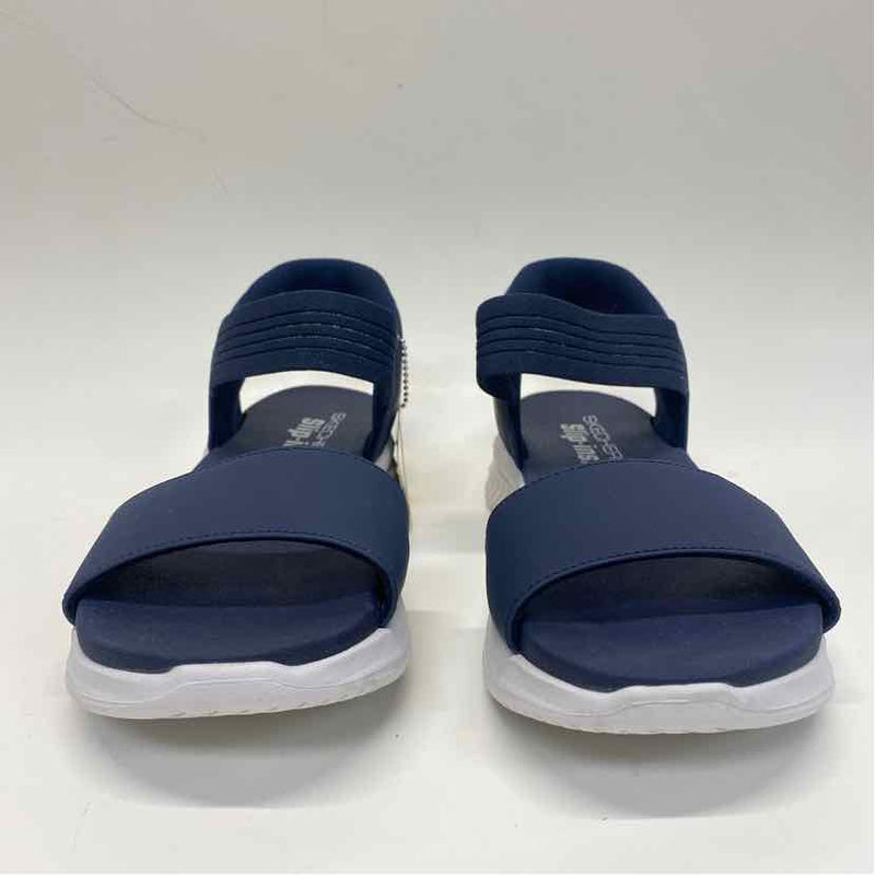 Skechers Size 7 Women's Navy Solid Strappy Sandals
