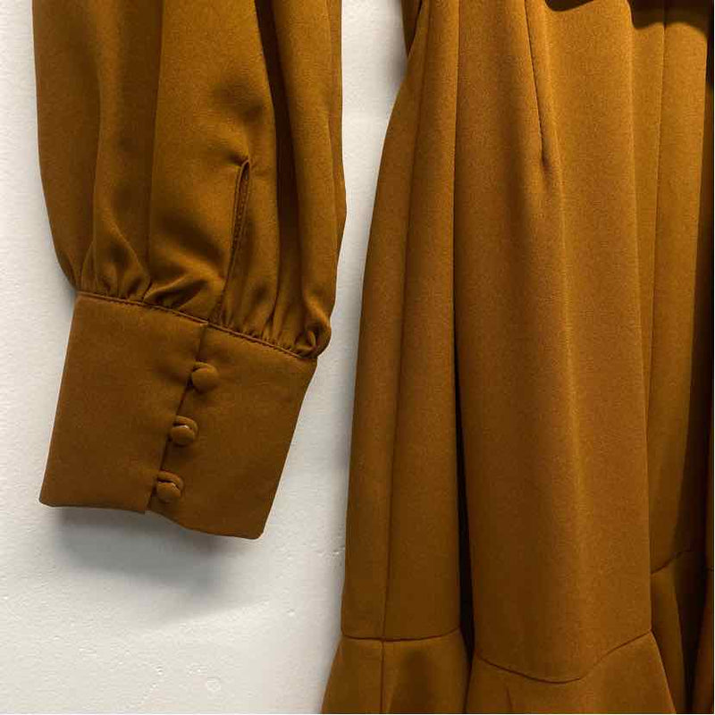 Alex Marie Size 6-S Women's Brown Solid Shirt Dress