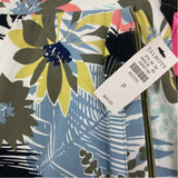 T by Talbots Size XS Women's Green-Multi Floral Pull On Skort