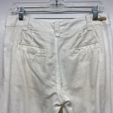 Pilcro - Anthropologie Size 4 Women's White Solid Flare Hem Pants