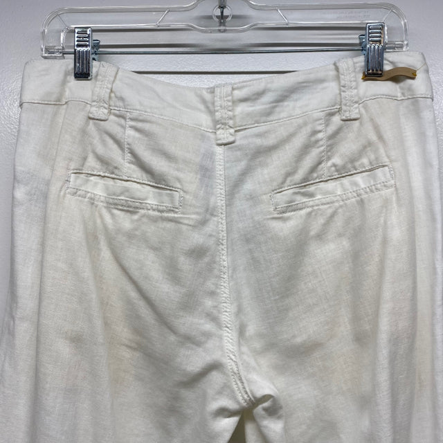 Pilcro - Anthropologie Size 4 Women's White Solid Flare Hem Pants