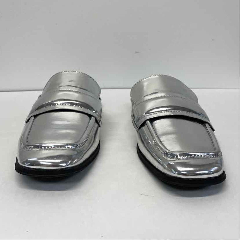 Franco Sarto Size 8.5 Women's Silver Solid Mules Shoes