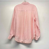 Wilt Size M Women's Pink Solid Button Up Shirt
