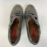 Miz Mooz Size 6.5 Women's Green-Gray Color Block Heel Shoes