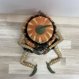 Joe Spencer Gathered traditions Primitive Halloween pumpkin with cat man