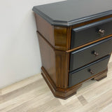 Side Black-Brown Solid Wood 2 Tone Table