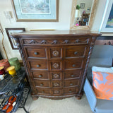 Walter of Wabash Brown Wood 5 Drawer Chest of Drawers