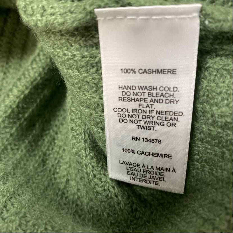 Vineyard Vines Size L Women's Green Solid Pullover Sweater
