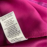Trina Turk Size M Women's Fuchsia Solid V Neck Blouse