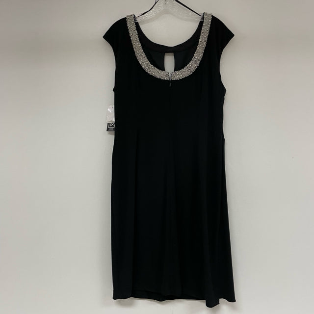 Alex Evenings Size 16-XL Women's Black Beaded Sheath Dress