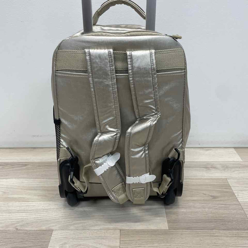 Kipling Gold Fabric Shimmer Backpack