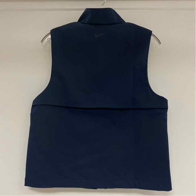 Nike Women's Size S Navy Solid Zip Mock Neck Water Repellent Vest