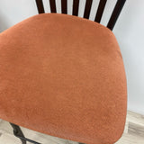 Amisco Swivel Coral- Black Metal-Wood Bar Height Stool