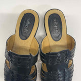 Softspots Size 8.5 Women's Black Solid Slip On Sandals