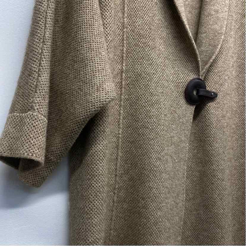 Soft Surroundings Size L Women's Brown Tweed Single Button Sweater