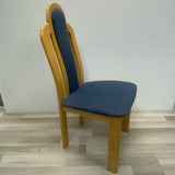 Birch-Blue Wood Chair