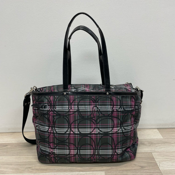 Coach Black-Multicolor Signature Tote Handbag