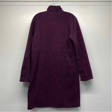 Susan Graver Women's Size XS Purple Solid Button Up Coat