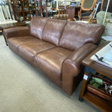 3 Seater Brown Leather Sofa
