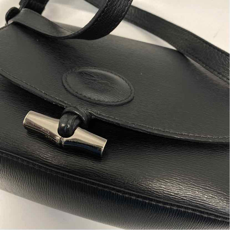 Longchamp Black Textured Crossbody Handbag