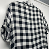 BB Dakota Size M Women's Black-White Plaid Shirt Dress