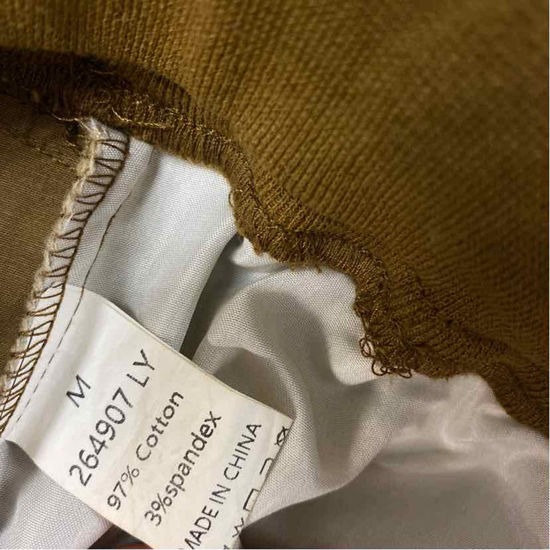 Flamingals Size M- (6-8) Women's Tan Solid Pull On Capri