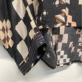 Mariacher Size S Women's Black-Multi Pattern Pullover Blouse