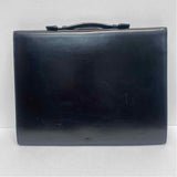 Salvatore Ferragamo Black Leather Solid Briefcase