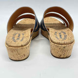 Kork-Ease Size 7 Women's Light Blue Solid Wedge Sandals