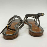 Leifsdottir Size 5.5 Women's Pewter Solid Strappy Sandals