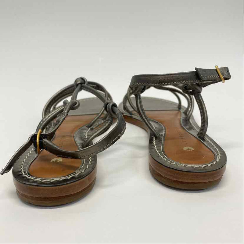 Leifsdottir Size 5.5 Women's Pewter Solid Strappy Sandals