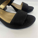 Anne Klein Size 7.5 Women's Black Solid Strappy Sandals
