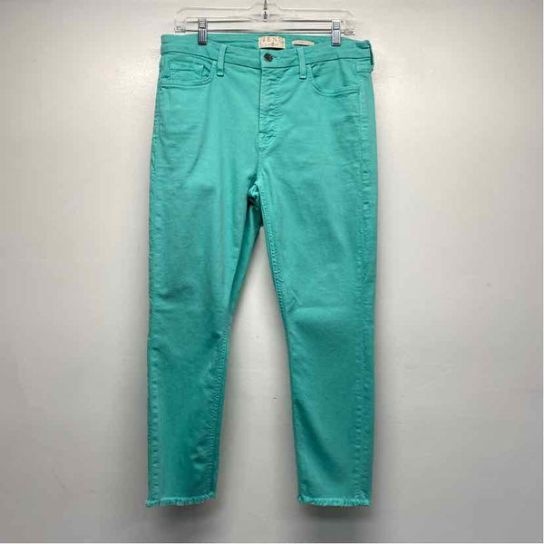 Jen 7 for all mankind Size 10 Women's Aqua Solid Cropped Skinny Capri