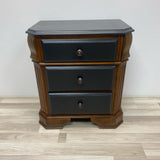 Side Black-Brown Solid Wood 2 Tone Table