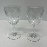 Baccarat Wine Clear Crystal Glassware Set of 2