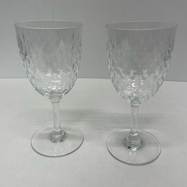 Baccarat Wine Clear Crystal Glassware Set of 2