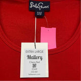 Lesley Evers Size Xl Women's Red Solid T-Shirt Short Sleeve Top