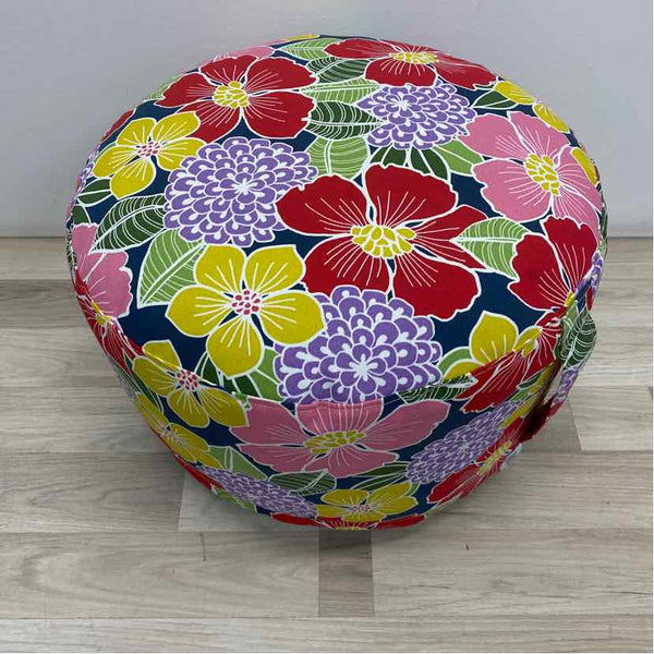 Mindfulworks Multicolor Tapestry Floral Pouf/Ottoman
