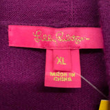 Lilly Pulitzer Size Xl Women's Purple Solid Open Front Sweater