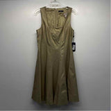 Tommy Hilfiger Size 10-M Women's Gold Shimmer Fit And Flare Dress