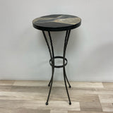 Stand Silver-Multi Metal-Stone Side Table / Stand